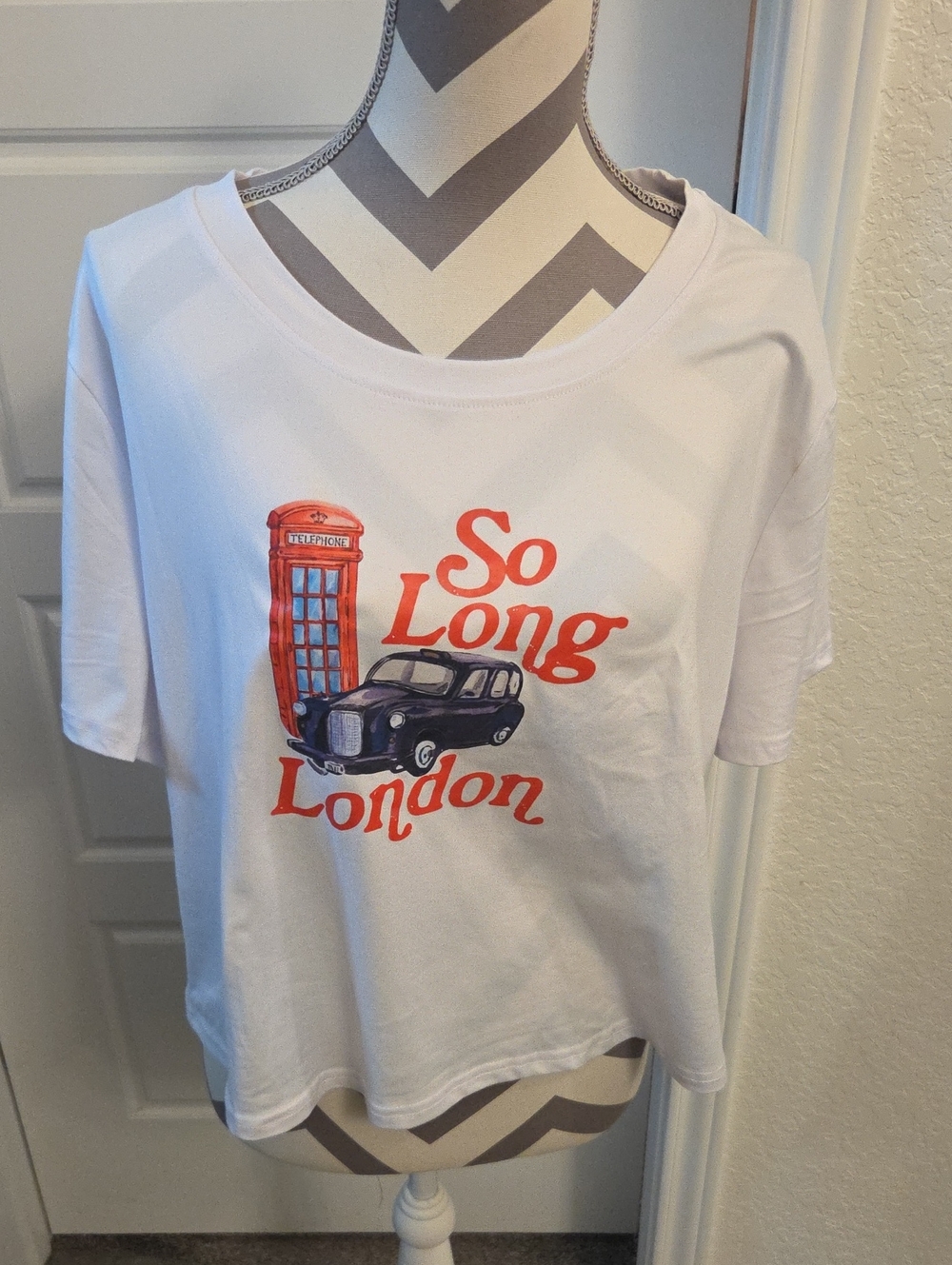White "So Long London" Graphic Women's Tee